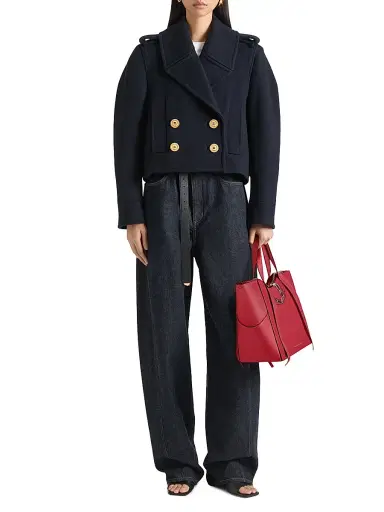 Givenchy Women's Medium The Snatch Top Handle Bag in Grained Leather - Equestrian Red | Thumbnail 2