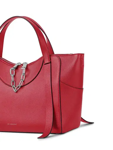 Givenchy Women's Medium The Snatch Top Handle Bag in Grained Leather - Equestrian Red | Thumbnail 3