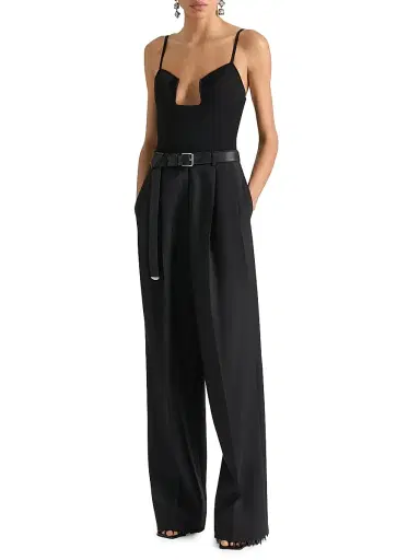 Givenchy Women's Cutaway Bodysuit in Engineered Knit | Thumbnail 2 Givenchy Women's Cutaway Bodysuit in Engineered Knit | Thumbnail 2