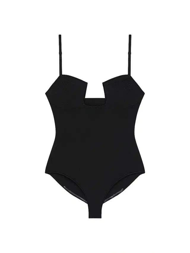 Givenchy Women's Cutaway Bodysuit in Engineered Knit - Black