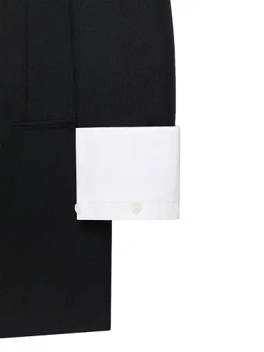Givenchy Women's Double-Breasted Slashed Jacket in Wool and Mohair - Black - Size 10 | Thumbnail 4