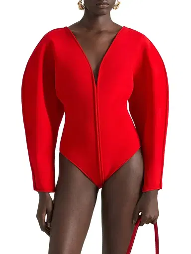 Givenchy Women's Cocoon Bodysuit in Engineered Knit | Thumbnail 2 Givenchy Women's Cocoon Bodysuit in Engineered Knit | Thumbnail 2