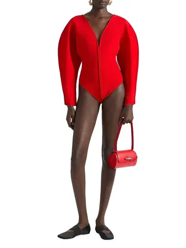 Givenchy Women's Cocoon Bodysuit in Engineered Knit | Thumbnail 4 Givenchy Women's Cocoon Bodysuit in Engineered Knit | Thumbnail 4