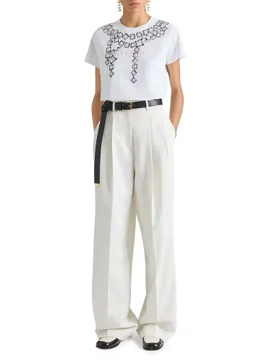 Givenchy Women's T-Shirt in Cotton with Deconstructed Crystals print - White - Size XS | Thumbnail 2 Givenchy Women's T-Shirt in Cotton with Deconstructed Crystals print - White - Size XS | Thumbnail 2