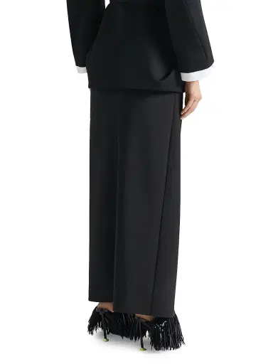 Givenchy Women's Long Wrapped Skirt in Wool and Mohair - Black - Size 10 | Thumbnail 4 Givenchy Women's Long Wrapped Skirt in Wool and Mohair - Black - Size 10 | Thumbnail 4