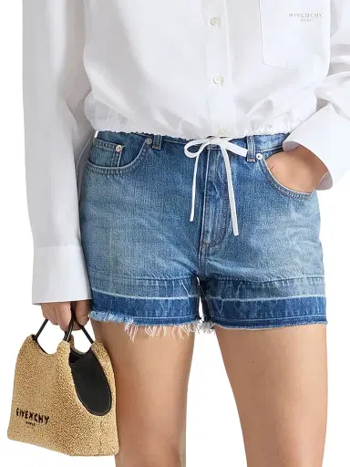 Givenchy Women's Shorts in medium blue denim - Medium Blue - Size 30 | Thumbnail 3 Givenchy Women's Shorts in medium blue denim - Medium Blue - Size 30 | Thumbnail 3