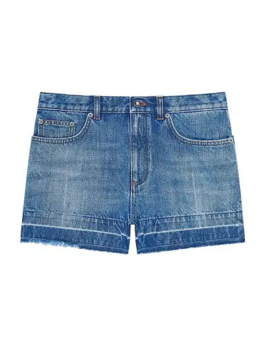 Givenchy Women's Shorts in medium blue denim - Medium Blue - Size 30 | Thumbnail 1 Givenchy Women's Shorts in medium blue denim - Medium Blue - Size 30 | Thumbnail 1