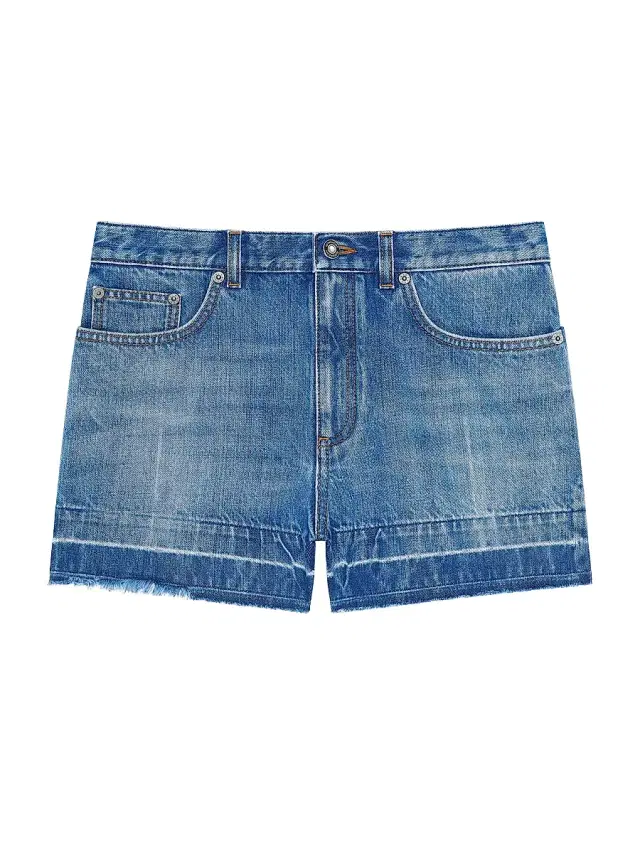 Women's Shorts in medium blue denim - Medium Blue