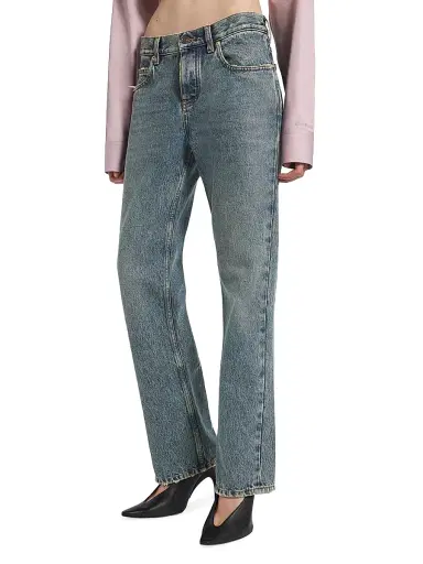 Balenciaga Women's Regular Fit Jeans - Dirty Vintage Blue - Size 28 | Thumbnail 2 Balenciaga Women's Regular Fit Jeans - Dirty Vintage Blue - Size 28 | Thumbnail 2