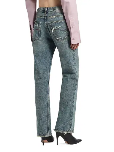 Balenciaga Women's Regular Fit Jeans - Dirty Vintage Blue - Size 28 | Thumbnail 4 Balenciaga Women's Regular Fit Jeans - Dirty Vintage Blue - Size 28 | Thumbnail 4