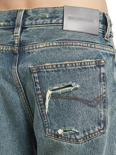 Balenciaga Women's Regular Fit Jeans - Dirty Vintage Blue - Size 28 | Thumbnail 5 Balenciaga Women's Regular Fit Jeans - Dirty Vintage Blue - Size 28 | Thumbnail 5