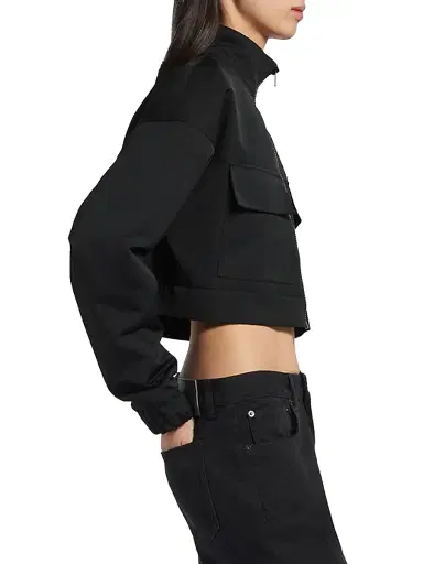 Balenciaga Women's Cropped Tracksuit Jacket - Black - Size 8 | Thumbnail 3 Balenciaga Women's Cropped Tracksuit Jacket - Black - Size 8 | Thumbnail 3
