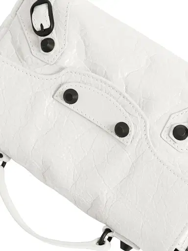 Balenciaga Women's Le City Flap Nano Crossbody Bag - Optic White | Thumbnail 6 Balenciaga Women's Le City Flap Nano Crossbody Bag - Optic White | Thumbnail 6