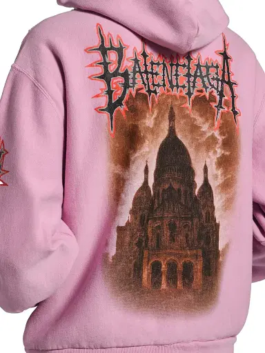 Balenciaga Women's Sacré Cur Zip-Up Hoodie Medium Fit - Old Pink - Size XS | Thumbnail 5 Balenciaga Women's Sacré Cur Zip-Up Hoodie Medium Fit - Old Pink - Size XS | Thumbnail 5