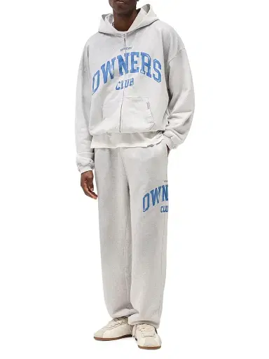 Represent Men's Owners Full-Zip Hoodie - Sprayed Ice Grey Marl - Size XXL | Thumbnail 2 Represent Men's Owners Full-Zip Hoodie - Sprayed Ice Grey Marl - Size XXL | Thumbnail 2