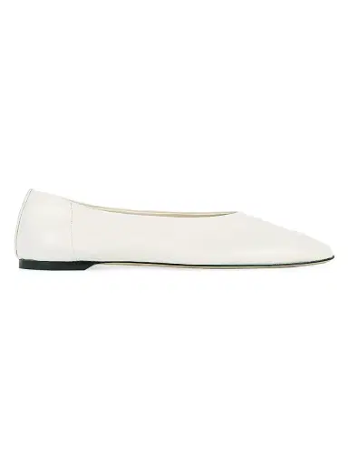TOTEME Women's Leather Ballet Flats - Off White - Size 12 | Thumbnail 1 TOTEME Women's Leather Ballet Flats - Off White - Size 12 | Thumbnail 1