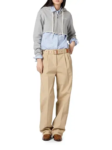 Miu Miu Women's Cropped Hoodie - Grey | Thumbnail 5