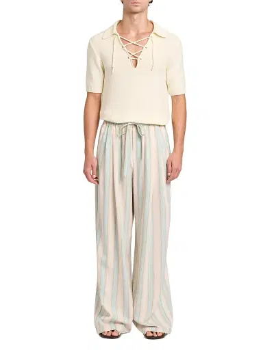 Dolce & Gabbana Men's Tela Striped Drawstring Pants - Rigato - Size 42 | Thumbnail 2