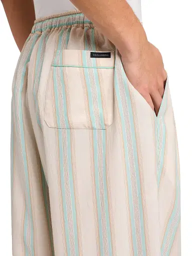 Dolce & Gabbana Men's Tela Striped Drawstring Pants - Rigato - Size 42 | Thumbnail 6