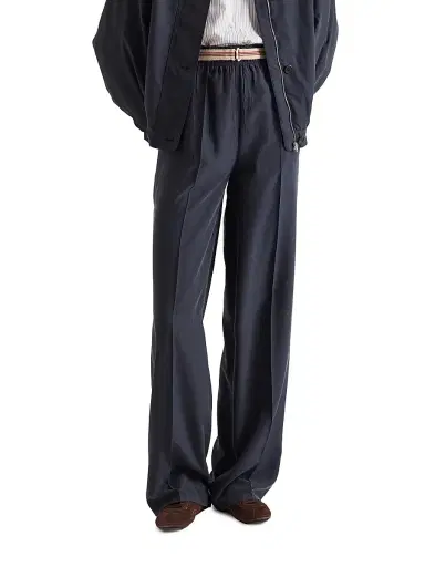 Prada Women's Washed Silk Pants | Thumbnail 2 Prada Women's Washed Silk Pants | Thumbnail 2