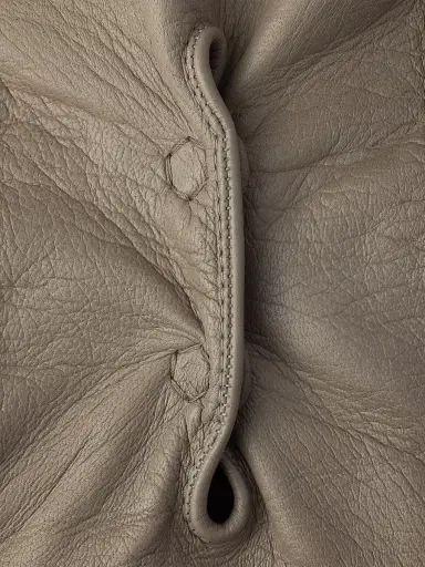 Prada Women's Leather Long Gloves - Grey - Size 6.5 | Thumbnail 3