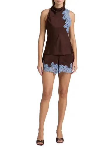 A.L.C. Women's Rose Lace-Trim Satin Top | Thumbnail 2 A.L.C. Women's Rose Lace-Trim Satin Top | Thumbnail 2