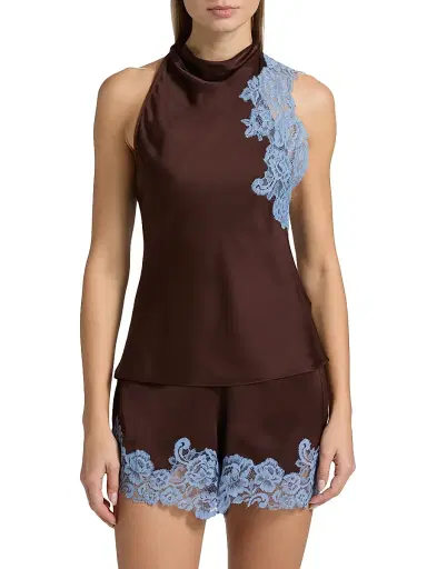 A.L.C. Women's Rose Lace-Trim Satin Top | Thumbnail 3 A.L.C. Women's Rose Lace-Trim Satin Top | Thumbnail 3
