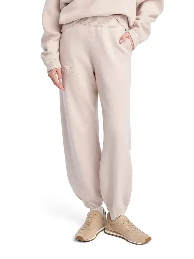 Favorite Daughter Women's The Fatigue Sisters Cotton-Cashmere Barrel Joggers - Blush Pink - Size XS | Thumbnail 2