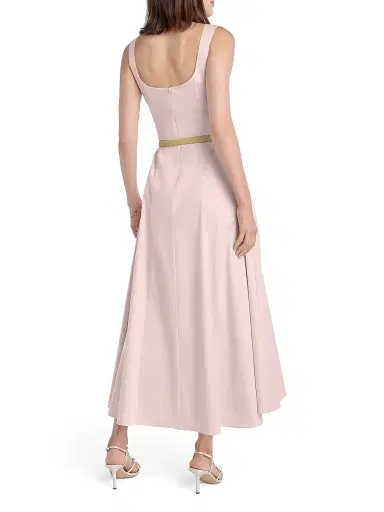 Favorite Daughter Women's Catherine Stretch-Poplin Boatneck Midi-Dress - Pale Pink - Size Small | Thumbnail 4