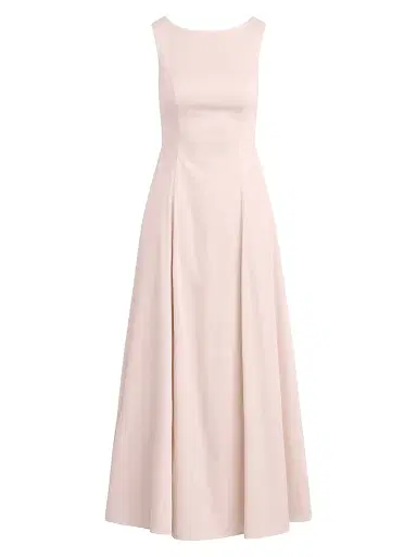 Favorite Daughter Women's Catherine Stretch-Poplin Boatneck Midi-Dress - Pale Pink - Size Small | Thumbnail 1