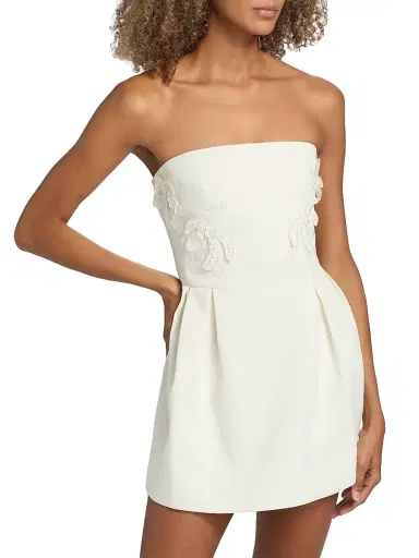 Ramy Brook Women's Lily Appliquéd Strapless Minidress - | Thumbnail 3