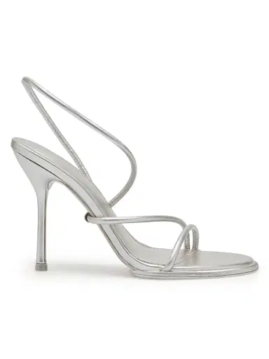 Cult Gaia Women's Candace 100MM Leather Sandals - Silver - Size 11 | Thumbnail 1 Cult Gaia Women's Candace 100MM Leather Sandals - Silver - Size 11 | Thumbnail 1