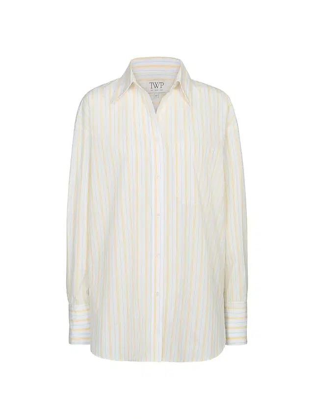 TWP Women's Big Joe Striped Cotton Shirt -  Yellow Blue