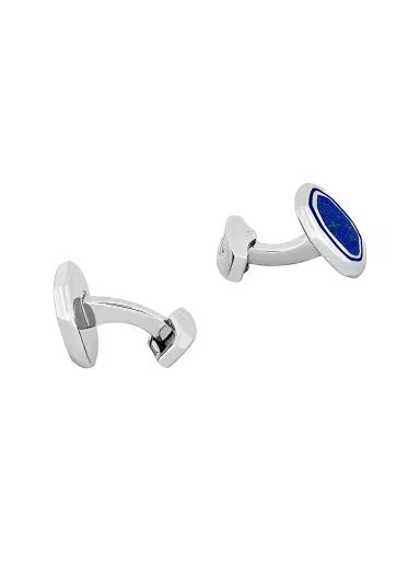 Tateossian Men's Blue Enamel & Bronze-Plated Cufflinks - Blue | Thumbnail 3