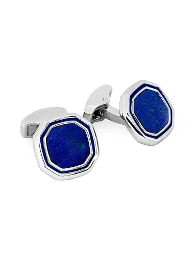 Tateossian Men's Blue Enamel & Bronze-Plated Cufflinks - Blue | Thumbnail 1