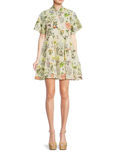 Ro's Garden Women's Vibeka Floral Minidress - Botanic Multi | Thumbnail 2