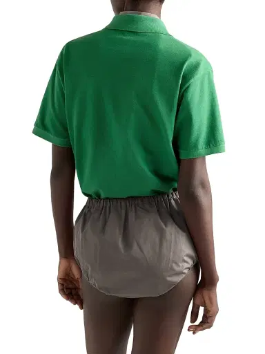 Prada Women's Piqué Polo Shirt - Green - Size 10 | Thumbnail 3 Prada Women's Piqué Polo Shirt - Green - Size 10 | Thumbnail 3
