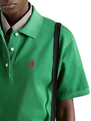Prada Women's Piqué Polo Shirt - Green - Size 10 | Thumbnail 4 Prada Women's Piqué Polo Shirt - Green - Size 10 | Thumbnail 4