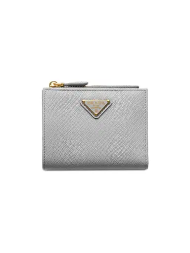 Prada Women's Saffiano Leather Wallet - Grey | Thumbnail 1