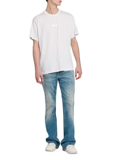 Versace Jeans Couture Men's Logo Hardware T-Shirt - White Gold - Size Small | Thumbnail 2
