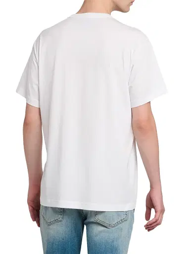 Versace Jeans Couture Men's Logo Hardware T-Shirt - White Gold - Size Small | Thumbnail 5