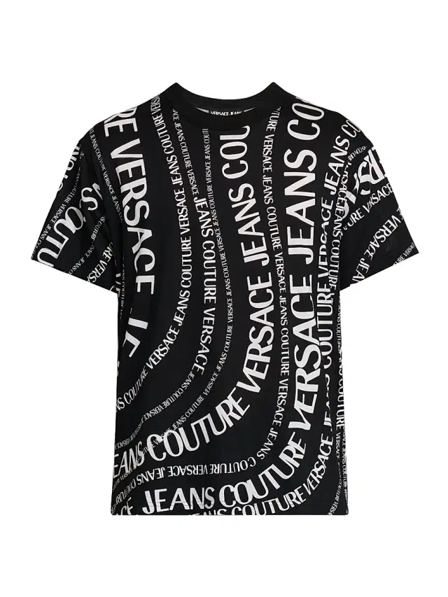 Men's Logo Print T-Shirt - Black White