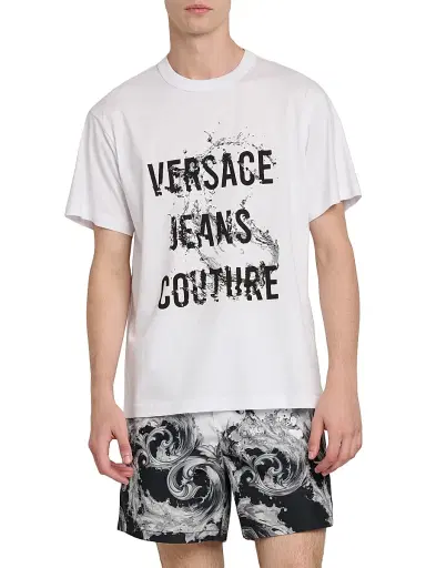 Versace Jeans Couture Men's Logo Wave T-Shirt - White - Size XS | Thumbnail 3 Versace Jeans Couture Men's Logo Wave T-Shirt - White - Size XS | Thumbnail 3
