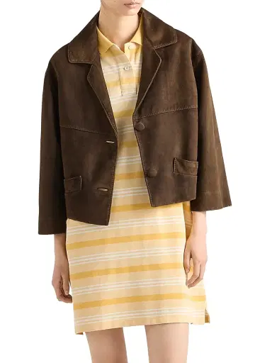 Prada Women's Bayadere Stripe Pique Mini Dress | Thumbnail 2