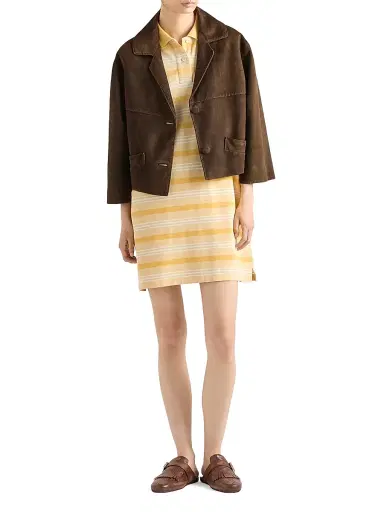 Prada Women's Bayadere Stripe Pique Mini Dress | Thumbnail 6