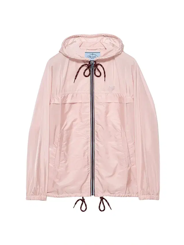 Prada Women's Lightweight Nylon Hooded Raincoat - Pink
