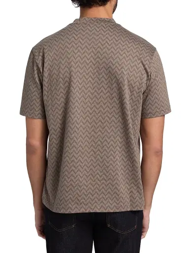Emporio Armani Men's Logo Chevron Cotton Jersey T-Shirt - Morel Laurel | Thumbnail 5
