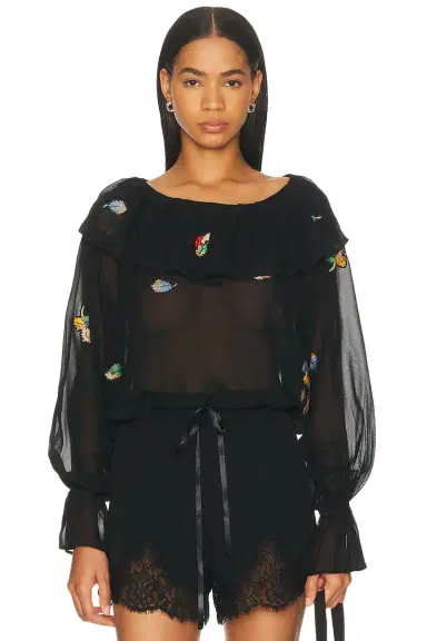 BODE Flower Toss Blouse | Thumbnail 1 BODE Flower Toss Blouse | Thumbnail 1
