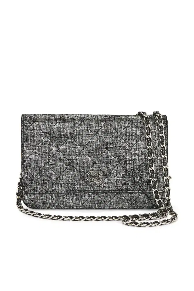 chanel Chanel Calfskin Metallic Wallet On Chain