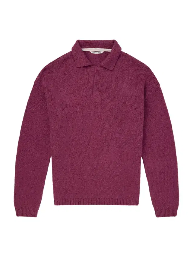 A Kind Of Guise Marabou Organic Cotton-Bouclé Polo Sweater - Men